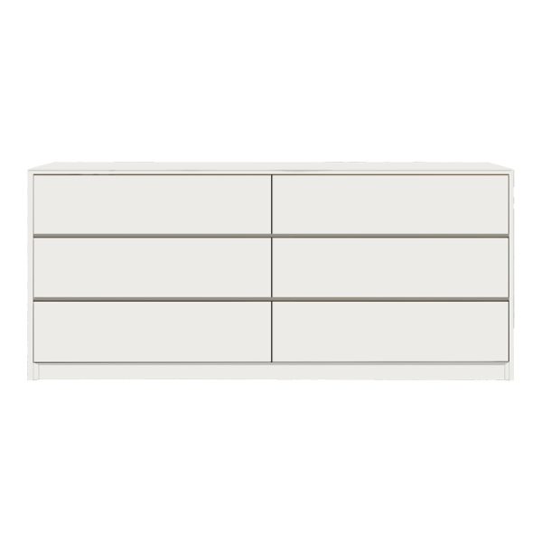 Συρταριέρα Kuanger pakoworld mdf σε λευκή απόχρωση 120x40x70εκ