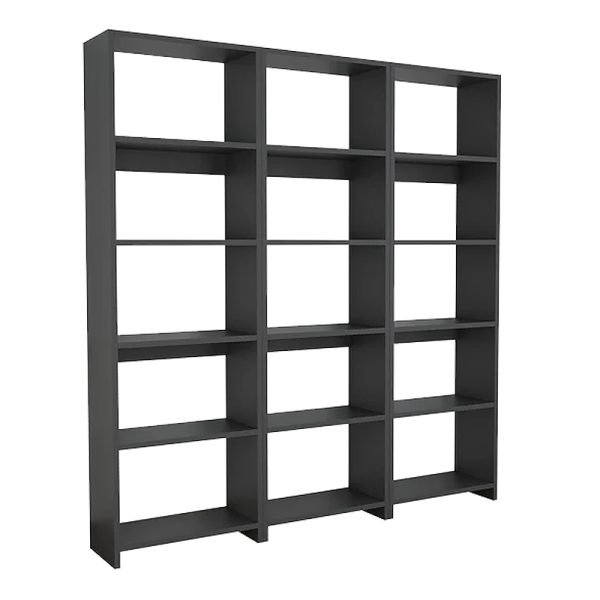 Βιβλιοθήκη Rabuku pakoworld σε ανθρακί απόχρωση 146x22x160εκ