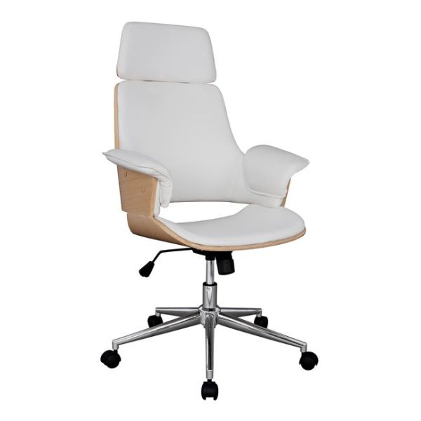 ΚΑΡΕΚΛΑ ΓΡΑΦΕΙΟΥ ΔΙΕΥΘΥΝΤΙΚΗ SUPERIOR PRO HM1108.02 SONAMA-ΛΕΥΚΟ PU 74x74x116Yεκ.