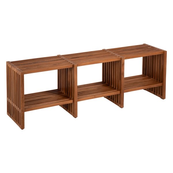 ΚΟΝΣΟΛΑ TV NYA HM9831 ΜΑΣΙΦ ΞΥΛΟ TEAK ΣΕ ΦΥΣΙΚΟ ΧΡΩΜΑ 130x29,5x46Υ εκ.