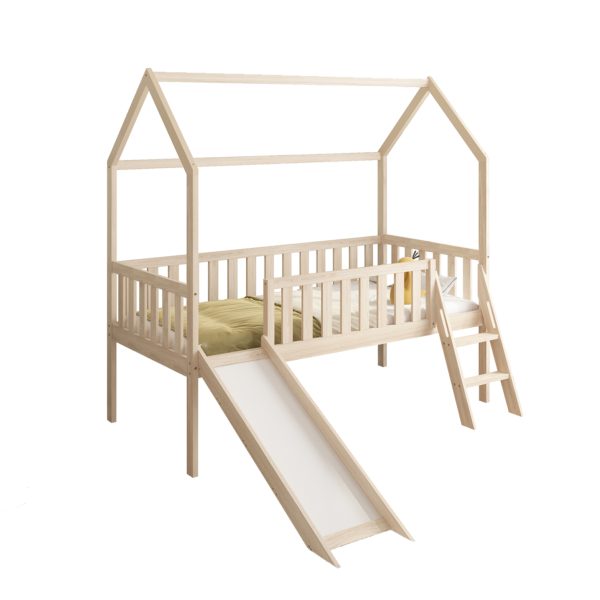 ΠΑΙΔΙΚΟ ΚΡΕΒΑΤΙ τ.MONTESSORI ΜΕ ΤΣΟΥΛΗΘΡΑ PHYLLIS HM701.01 ΞΥΛΟ ΠΕΥΚΟΥ ΦΥΣΙΚΟ ΓΙΑ 90x190εκ