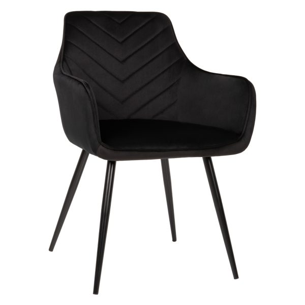 ΠΟΛΥΘΡΟΝΑ LATRELL HM8582.04 ΜΑΥΡΟ ΒΕΛΟΥΔΟ & ΜΑΥΡΑ ΜΕΤΑΛΛΙΚΑ ΠΟΔΙΑ 54x57x84Yεκ.
