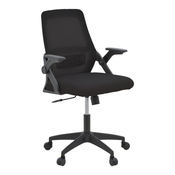 Καρέκλα γραφείου Reji pakoworld mesh ύφασμα μαύρο 58x60x89-99εκ
