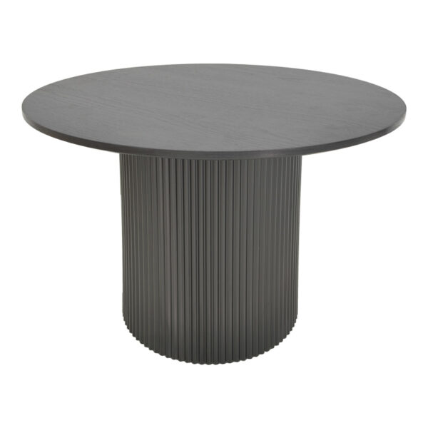 Τραπέζι Karulo pakoworld mdf σε μαύρη απόχρωση Φ120x76εκ