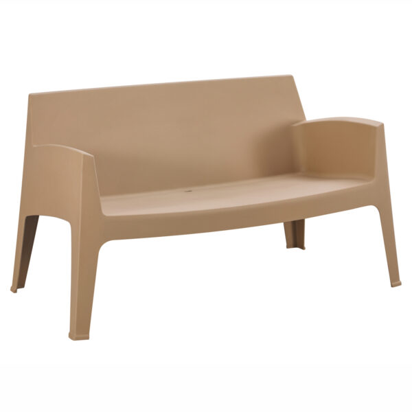 ΚΑΝΑΠΕΣ 2-ΘΕΣΙΟΣ ΠΟΛΥΠΡΟΠΥΛΕΝΙΟΥ SLEEK HM6366.03 ΧΡΩΜΑ ΚΑΠΟΥΤΣΙΝΟ 118x48,5x73Υεκ.