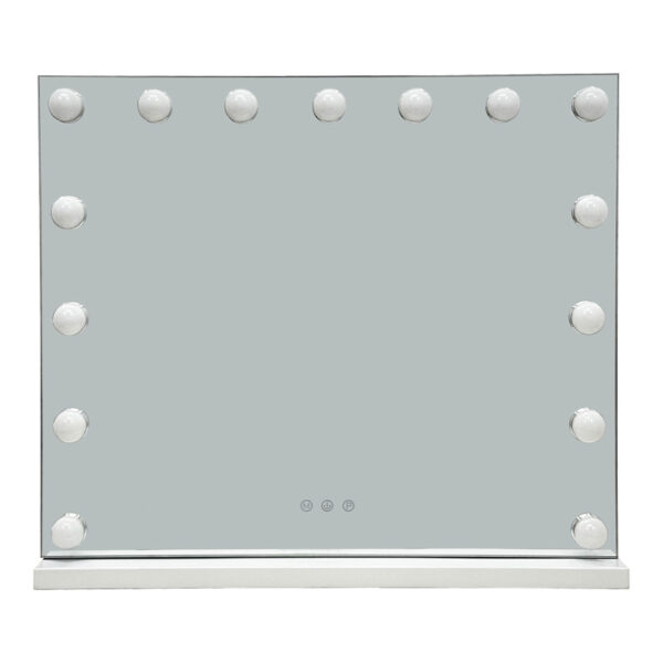 Καθρέπτης Led Hollywood Inart μέταλλο λευκό 60x12x52.3εκ