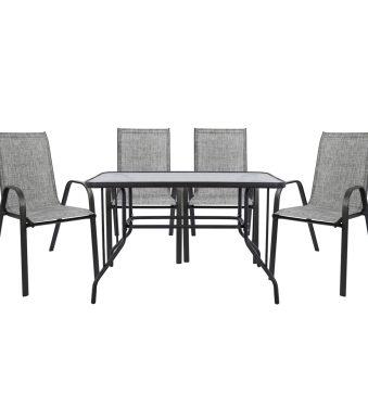 set-trapezarias-5tmch-metalliki-me-4-kar